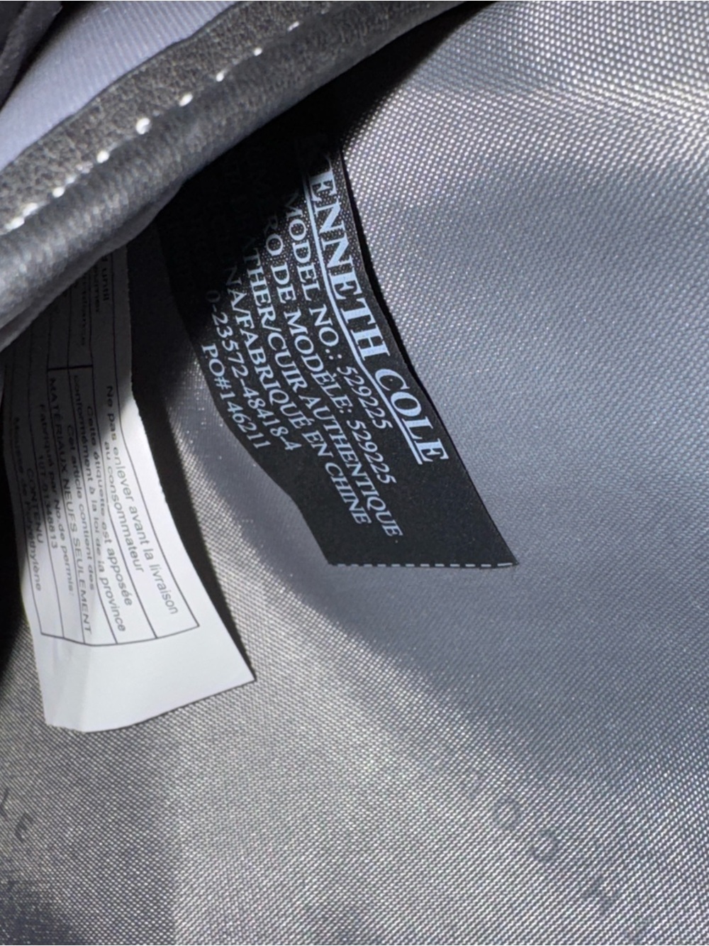 Kenneth Cole Reaction Black Leather Messenger Bag - Picture 9 of 10